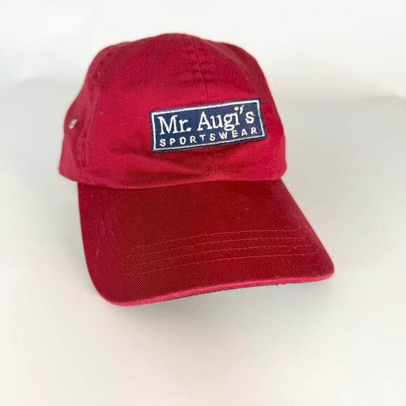 Mr. Augi's Sportswear Adjustable Strapback Hat Baseball Cap Unisex Red Navy Blue - Picture 1 of 9